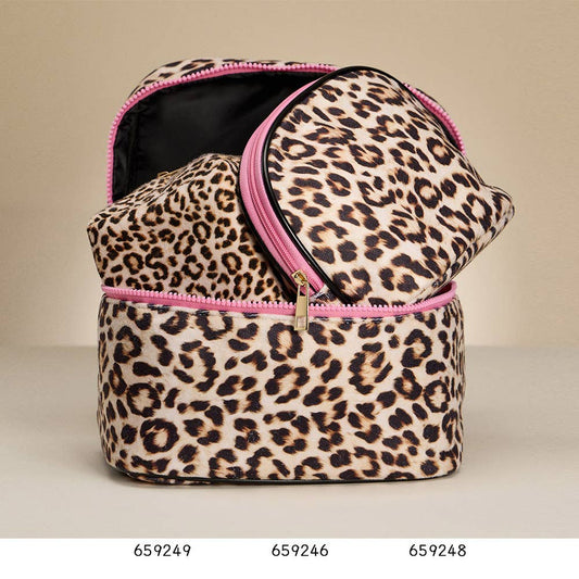 Leopard Print Cosmetic Pouch/Organizer