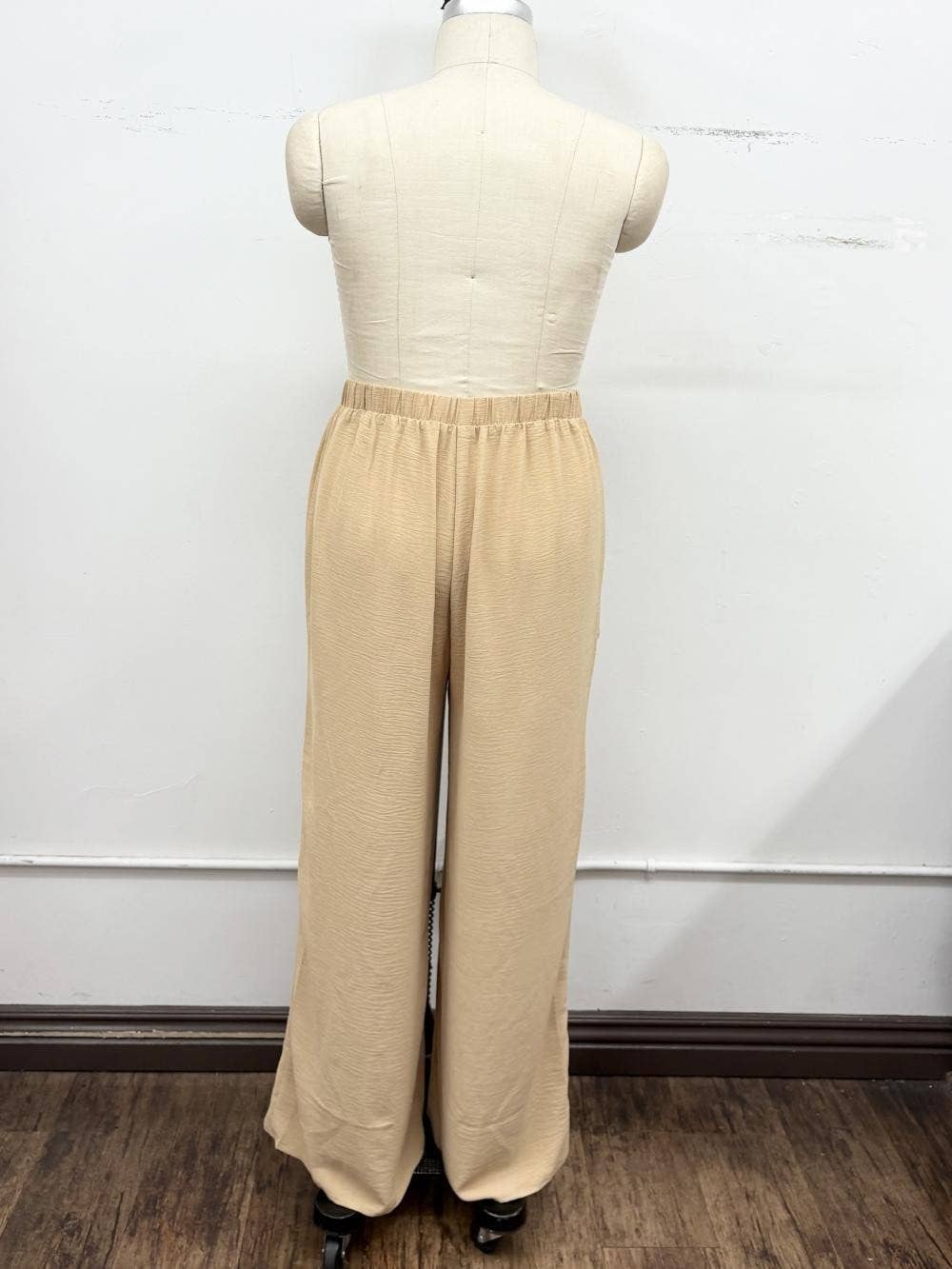 Plus Lace Panel Wide-Leg Pants