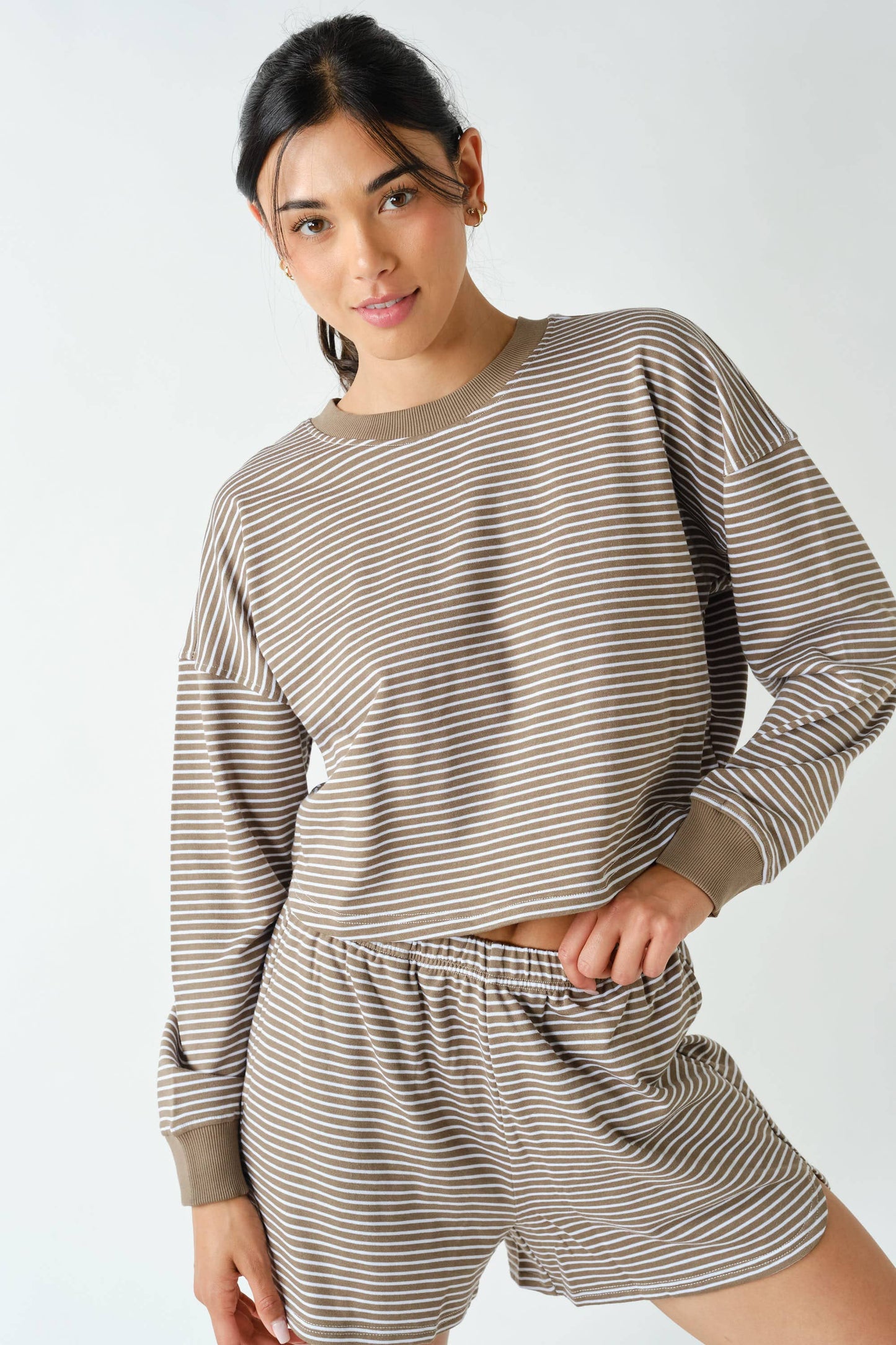 Boardwalk Stripe Crewneck Set