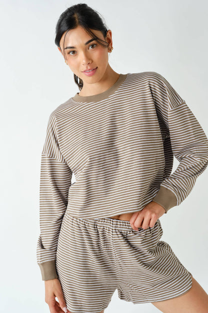 Boardwalk Stripe Crewneck Set