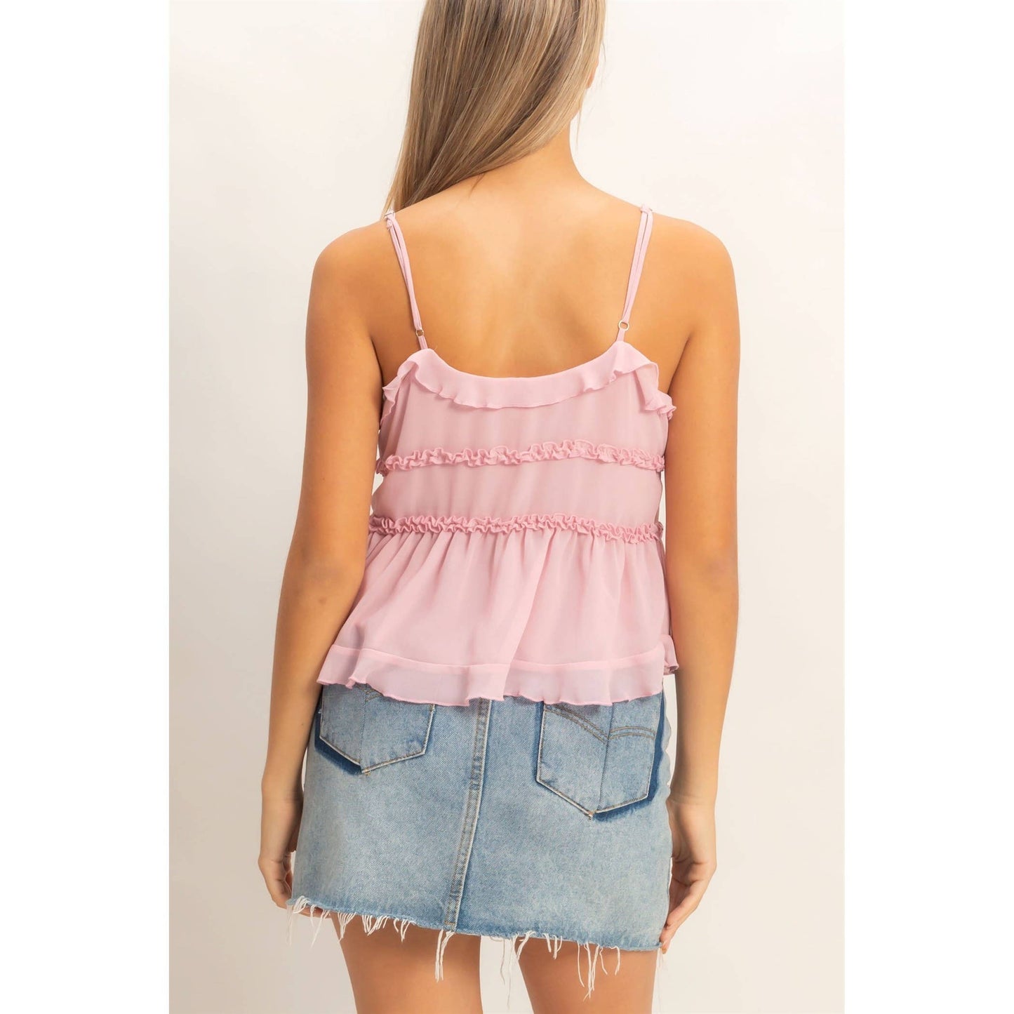 Tiered Tie-Front Top