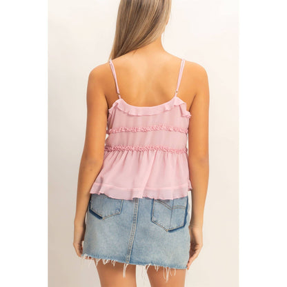 Tiered Tie-Front Top