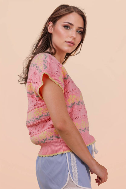 Floral Knit Sweater
