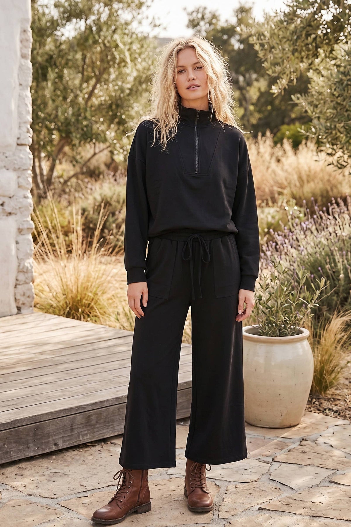 Scuba Half Zip Pants Set