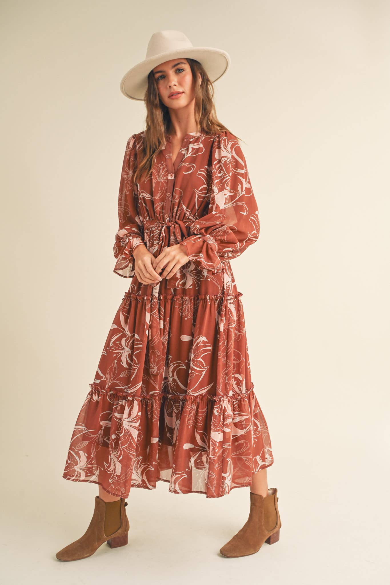 Floral Print Tie Dress