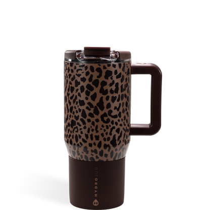 Brown Leopard HydroJug 20 oz Traveler Coffee Mug