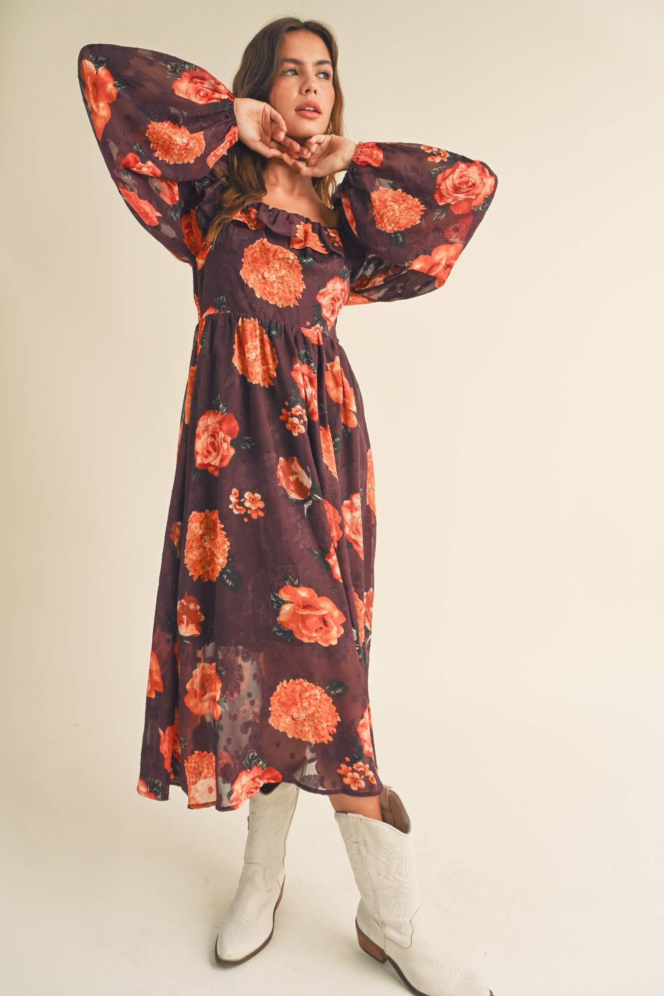 Ruffle Floral Dress