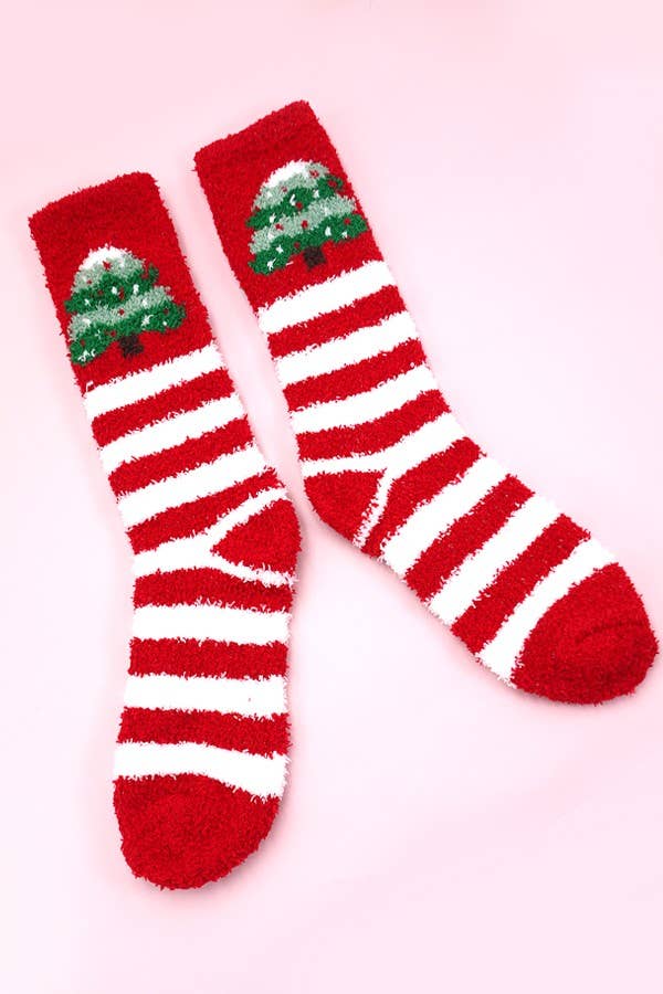 Fuzzy Christmas Socks