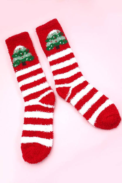 Fuzzy Christmas Socks
