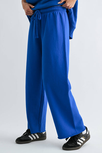 Wide-Leg Fleece Pants