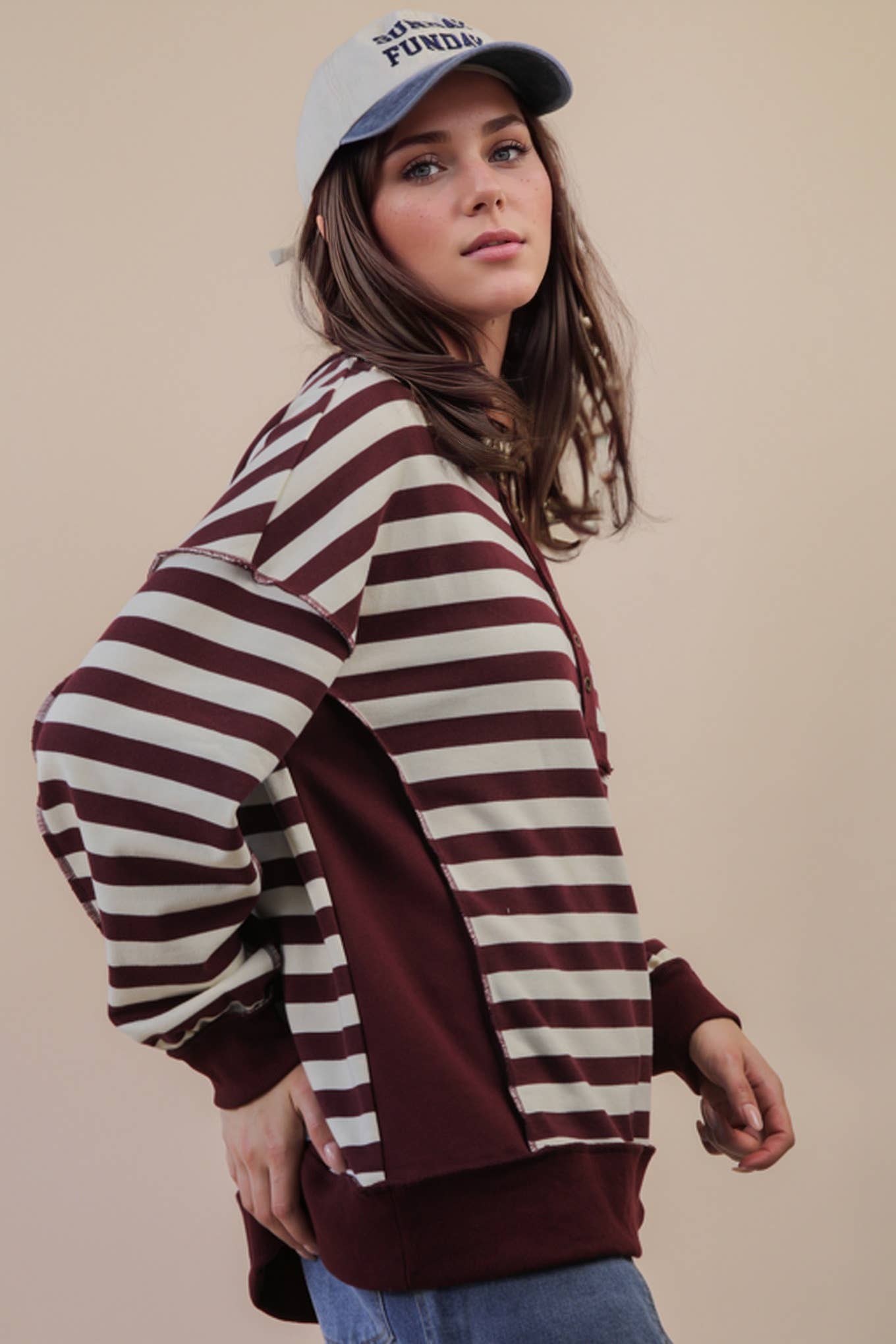 Oversized Striped Top