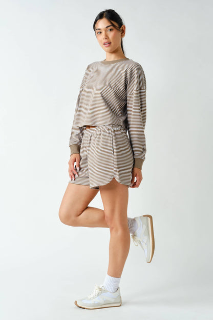Boardwalk Stripe Crewneck Set