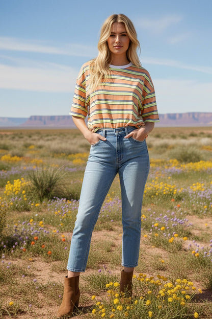 Striped Relaxed Fit Top