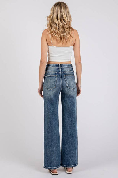 Petra High Rise Slim Wide Leg Jean