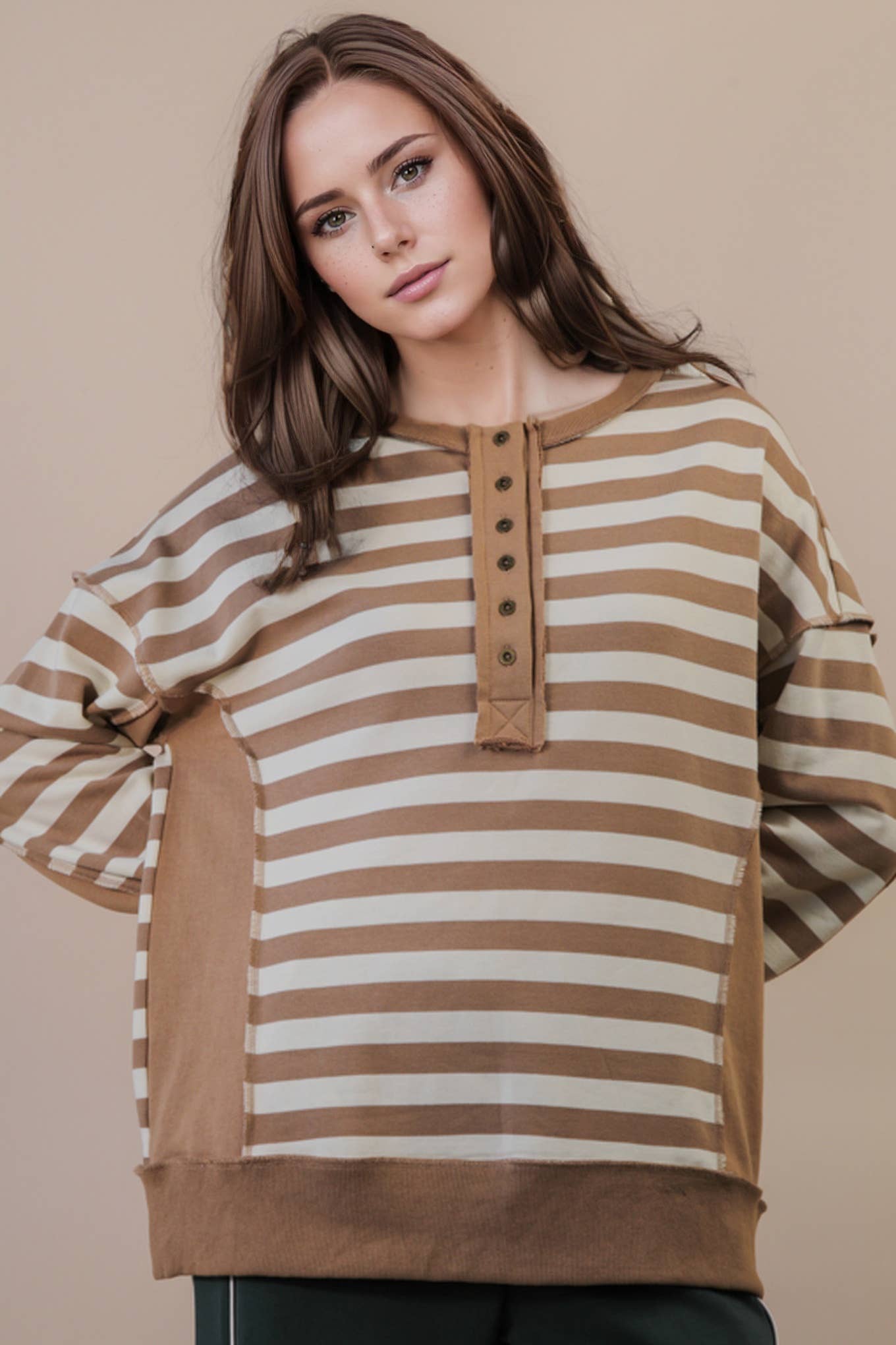 Oversized Striped Top