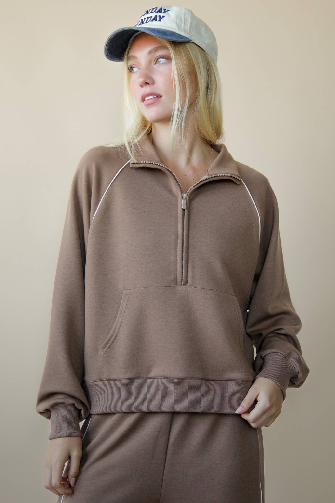 Half Zip Scuba Pullover
