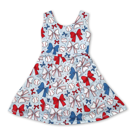 bow baseball girls athletic dresses
