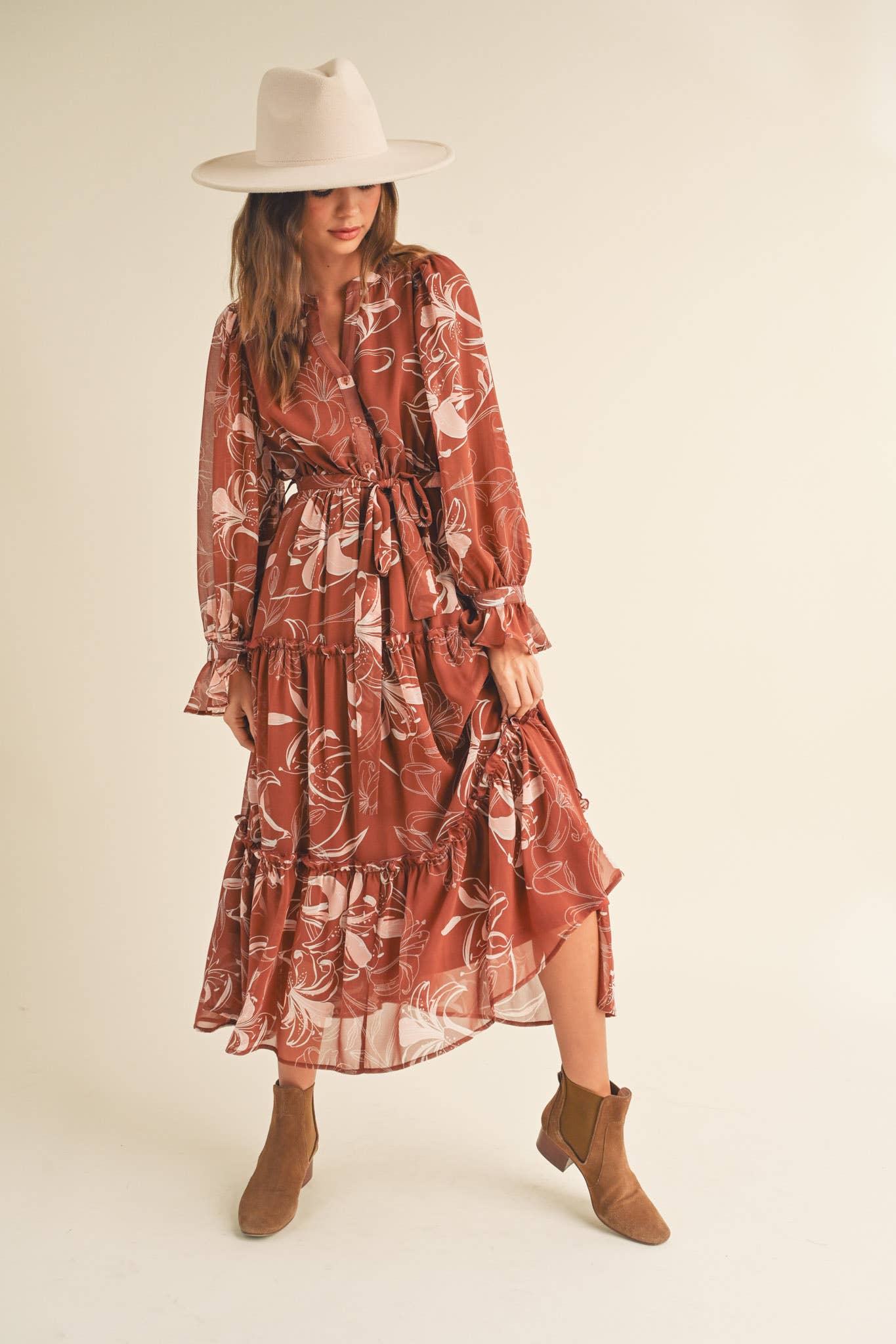 Floral Print Tie Dress