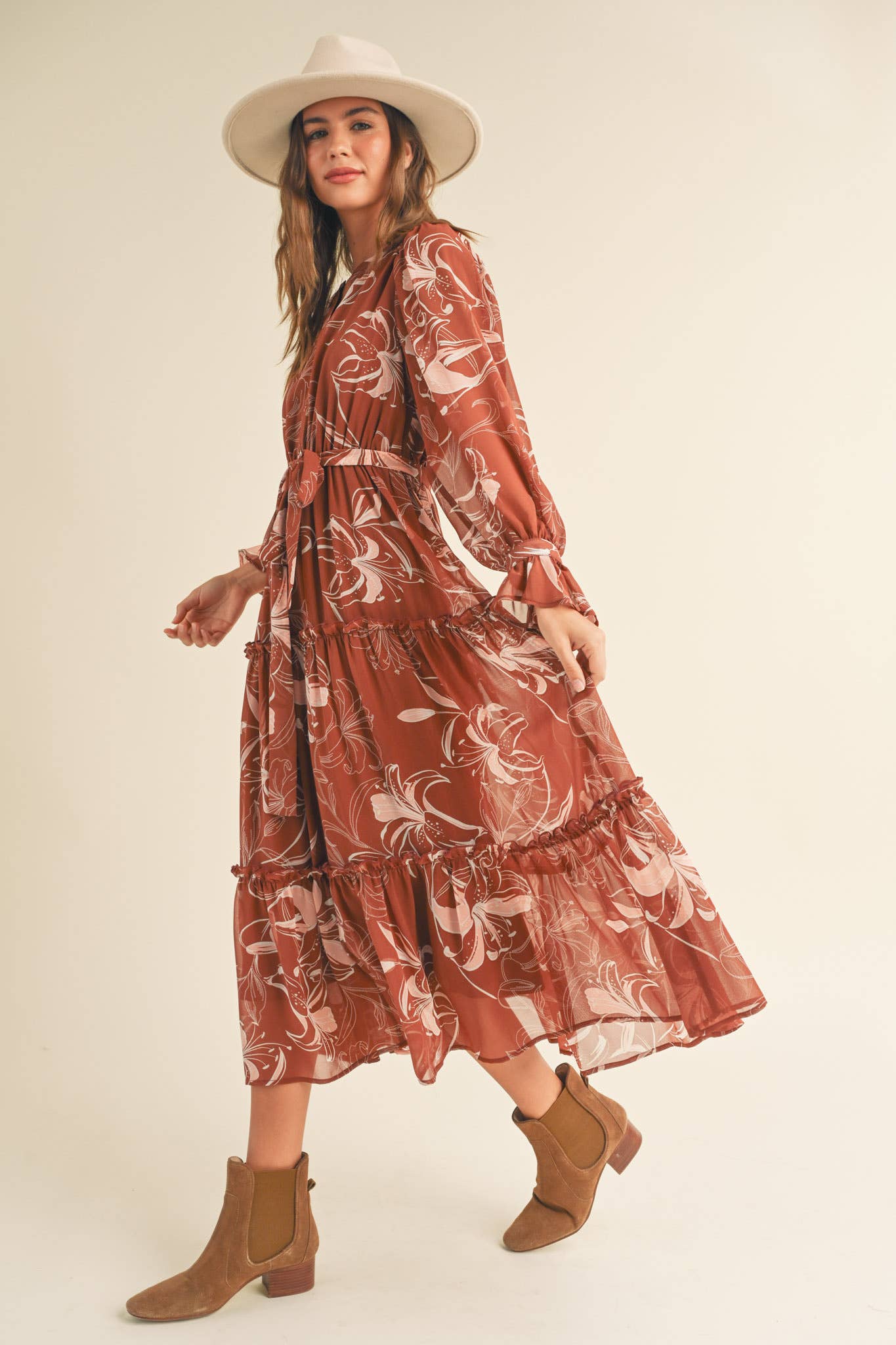 Floral Print Tie Dress