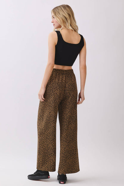 Leopard Drawstring Pants
