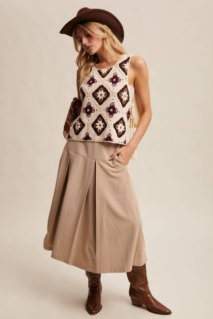 Crochet Side Tie Vest