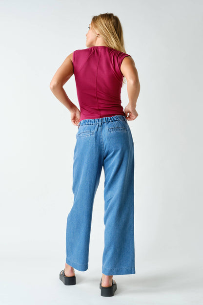 Essential Micro-Ribbed Henley Tank Top