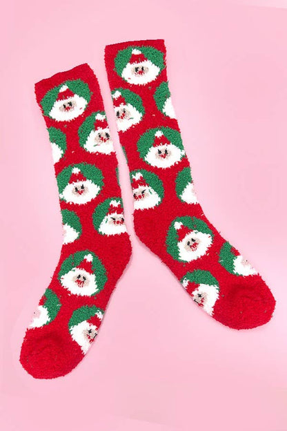 Fuzzy Christmas Socks