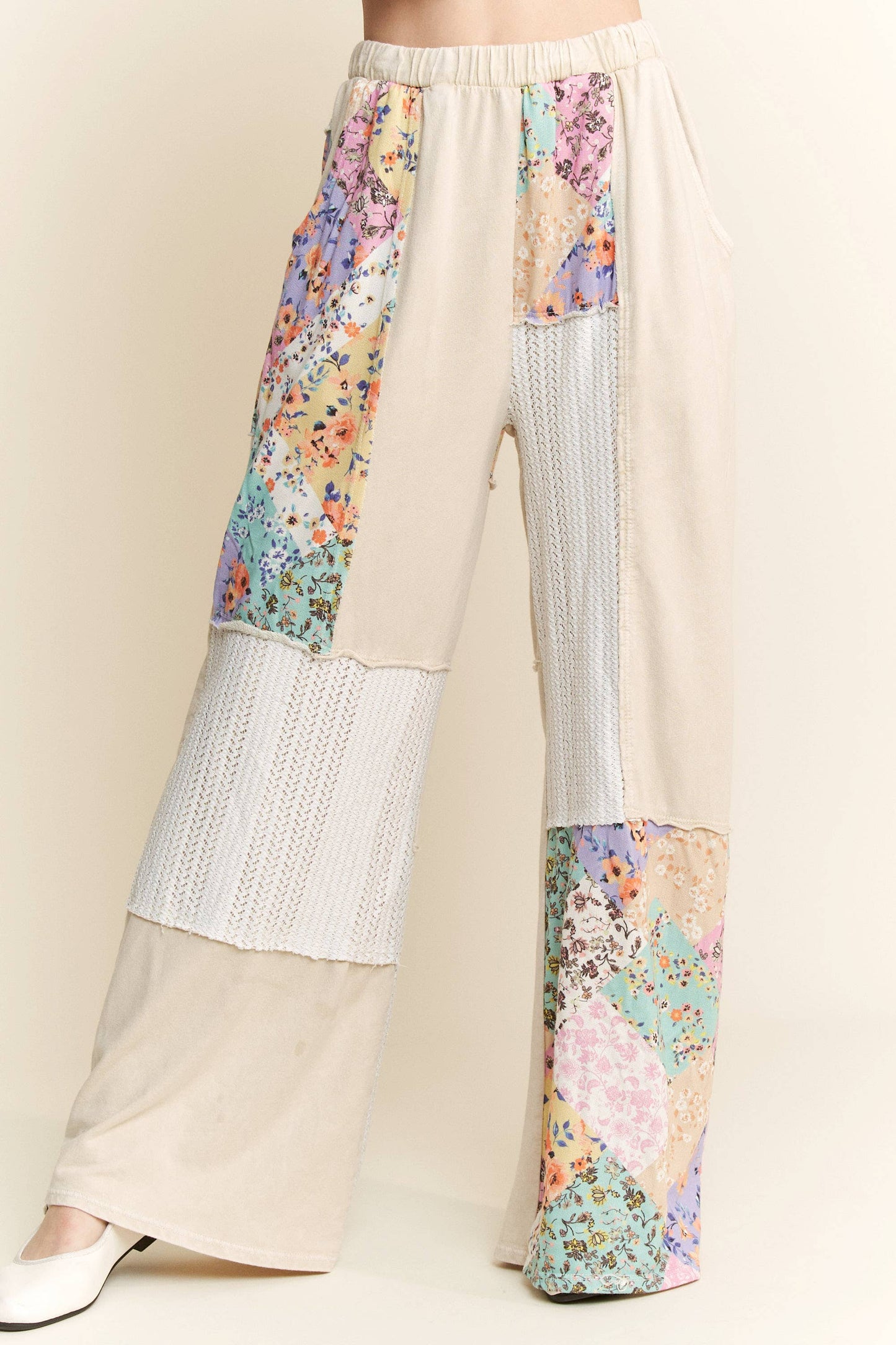 Floral Patch Boho Pants