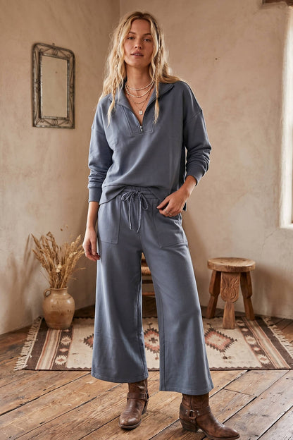 Scuba Half Zip Pants Set