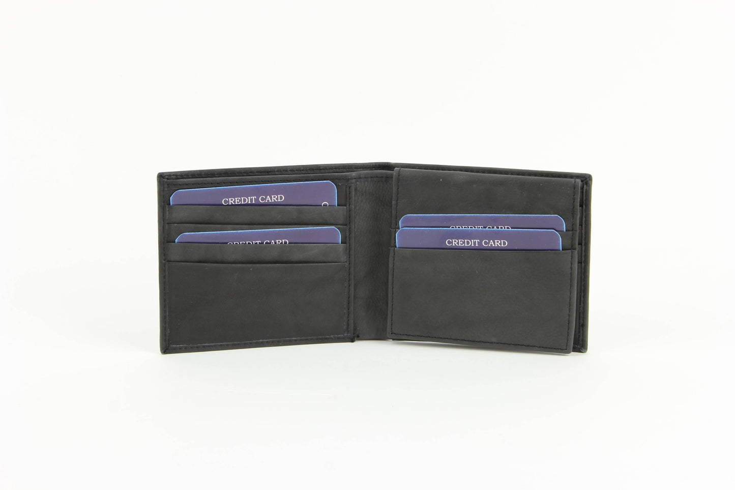 Bi-Fold Leather Wallet with Top Flap 15714