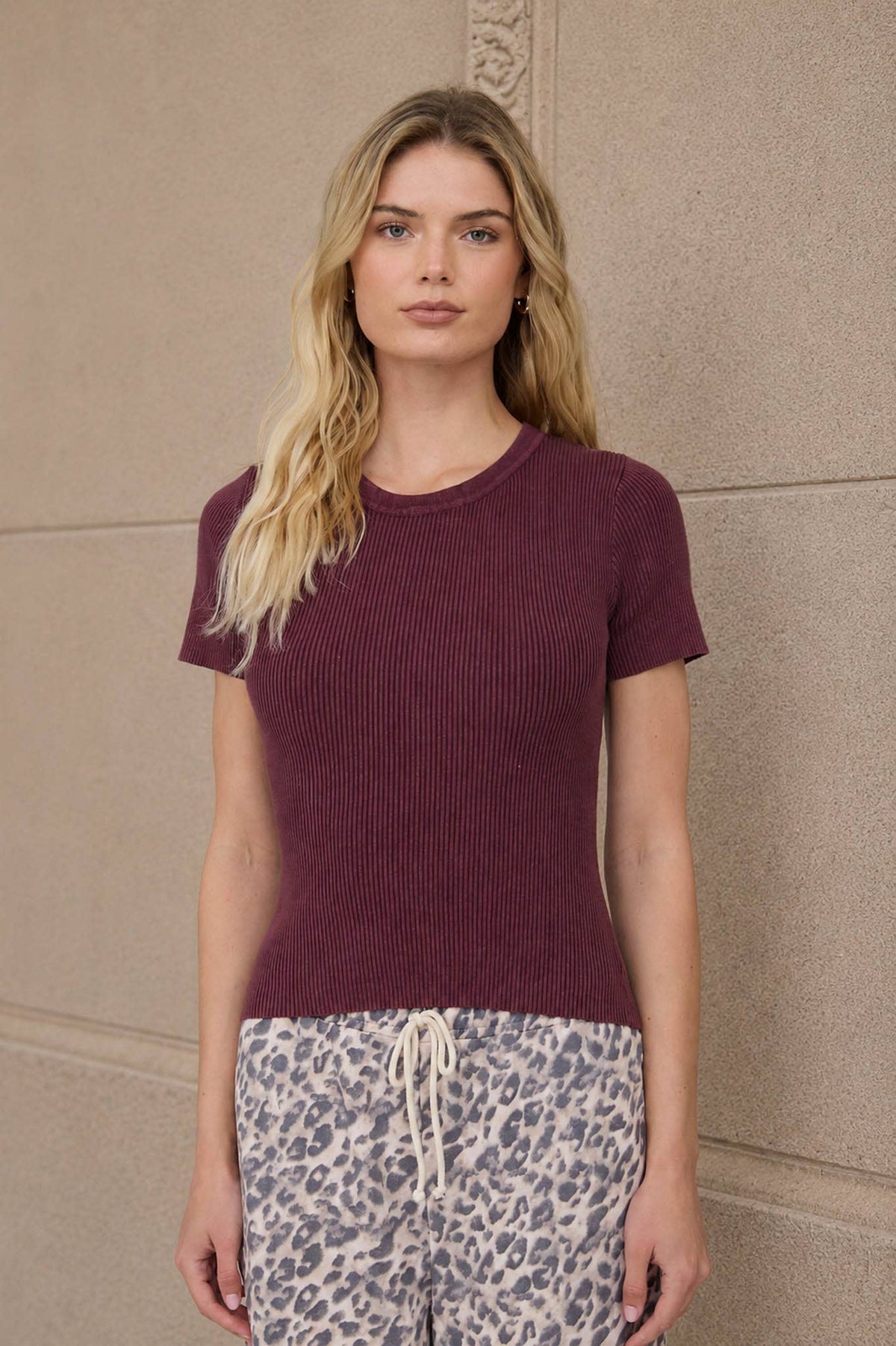 WASHED RIBBED CROP