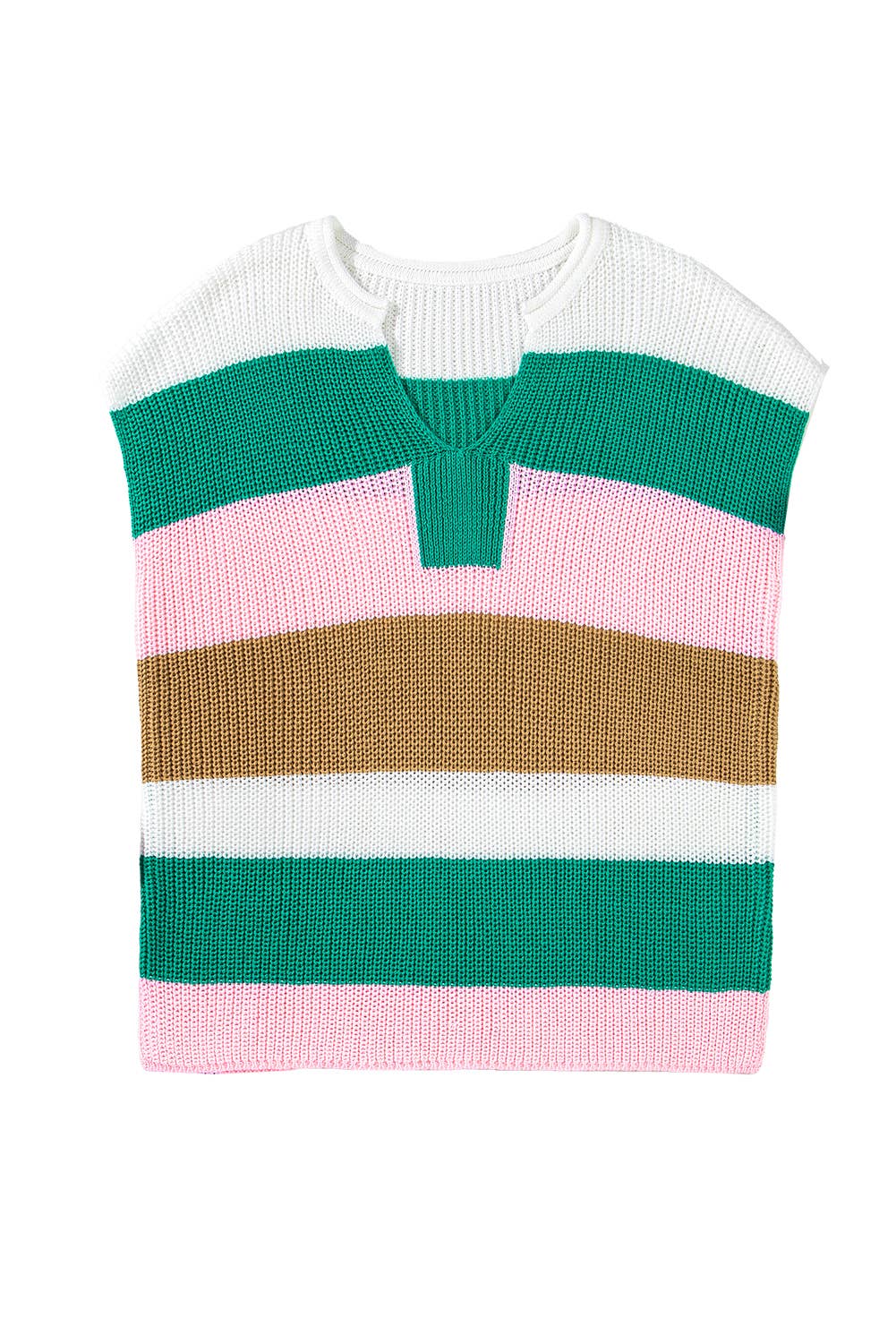 Color Block V-Neck Sweater