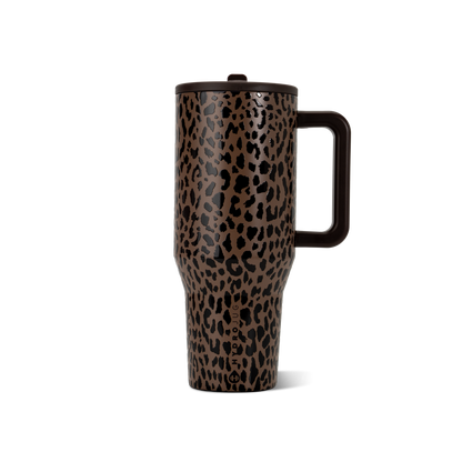 Brown Leopard HydroJug 40 oz Traveler Tumbler