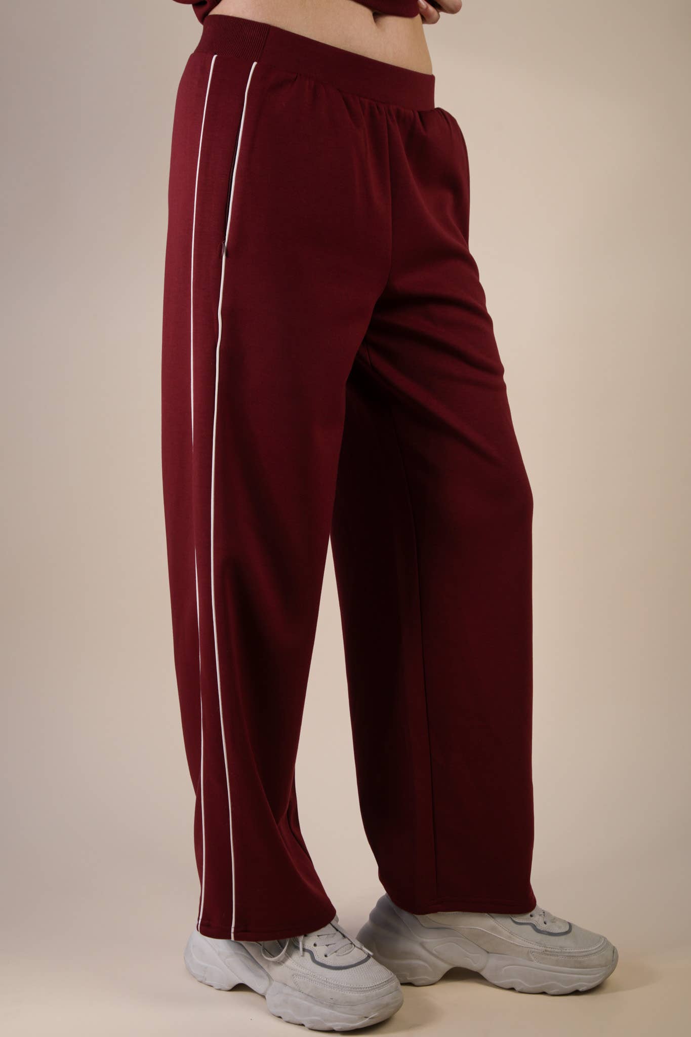 Wide Leg Scuba Sweat Pants