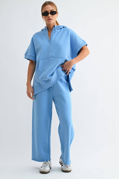 Wide-Leg Fleece Pants