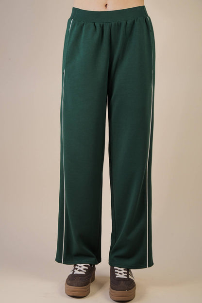 Wide Leg Scuba Sweat Pants