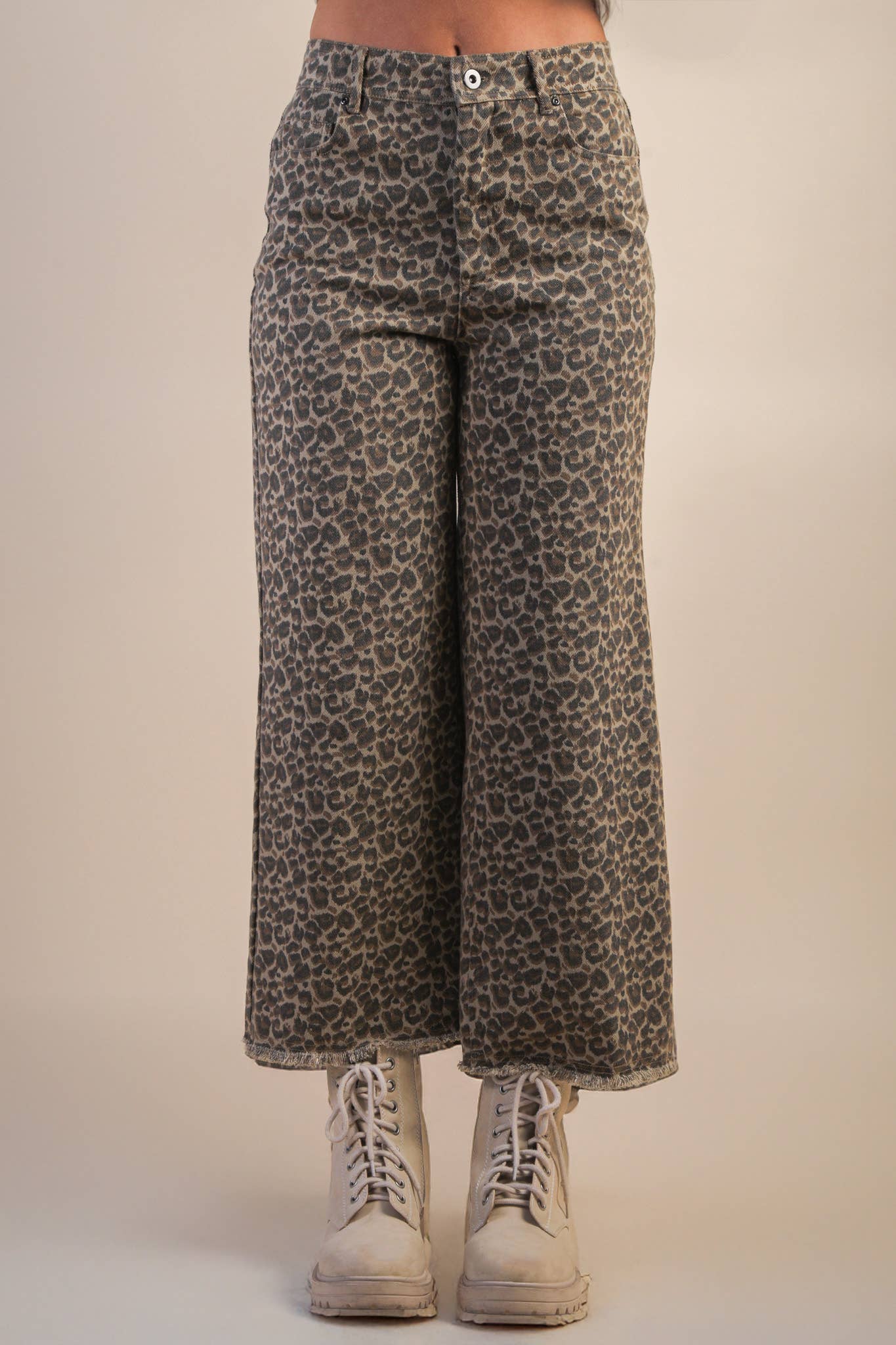 Leopard Straight Pants