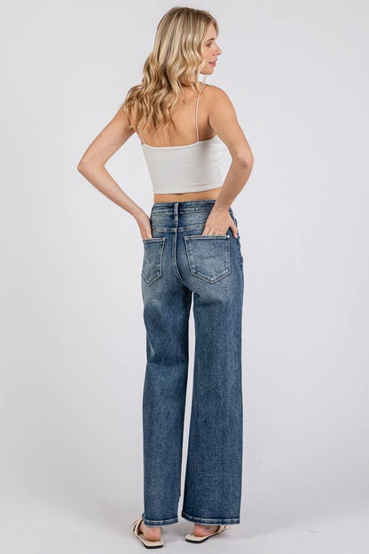 Petra High Rise Slim Wide Leg Jean