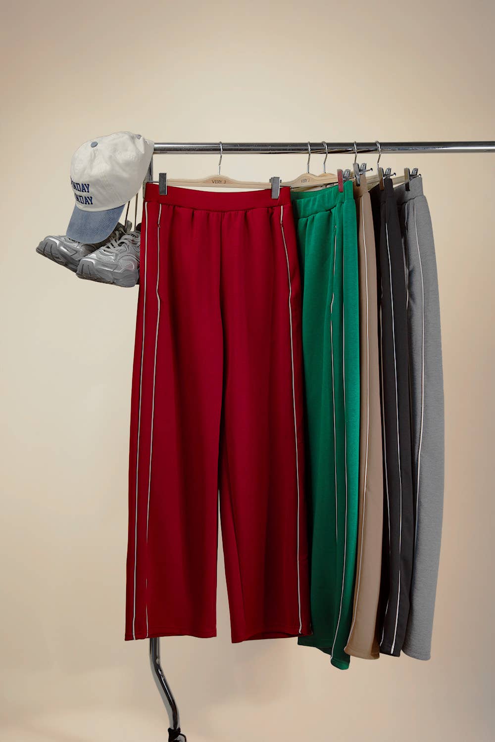 Wide Leg Scuba Sweat Pants