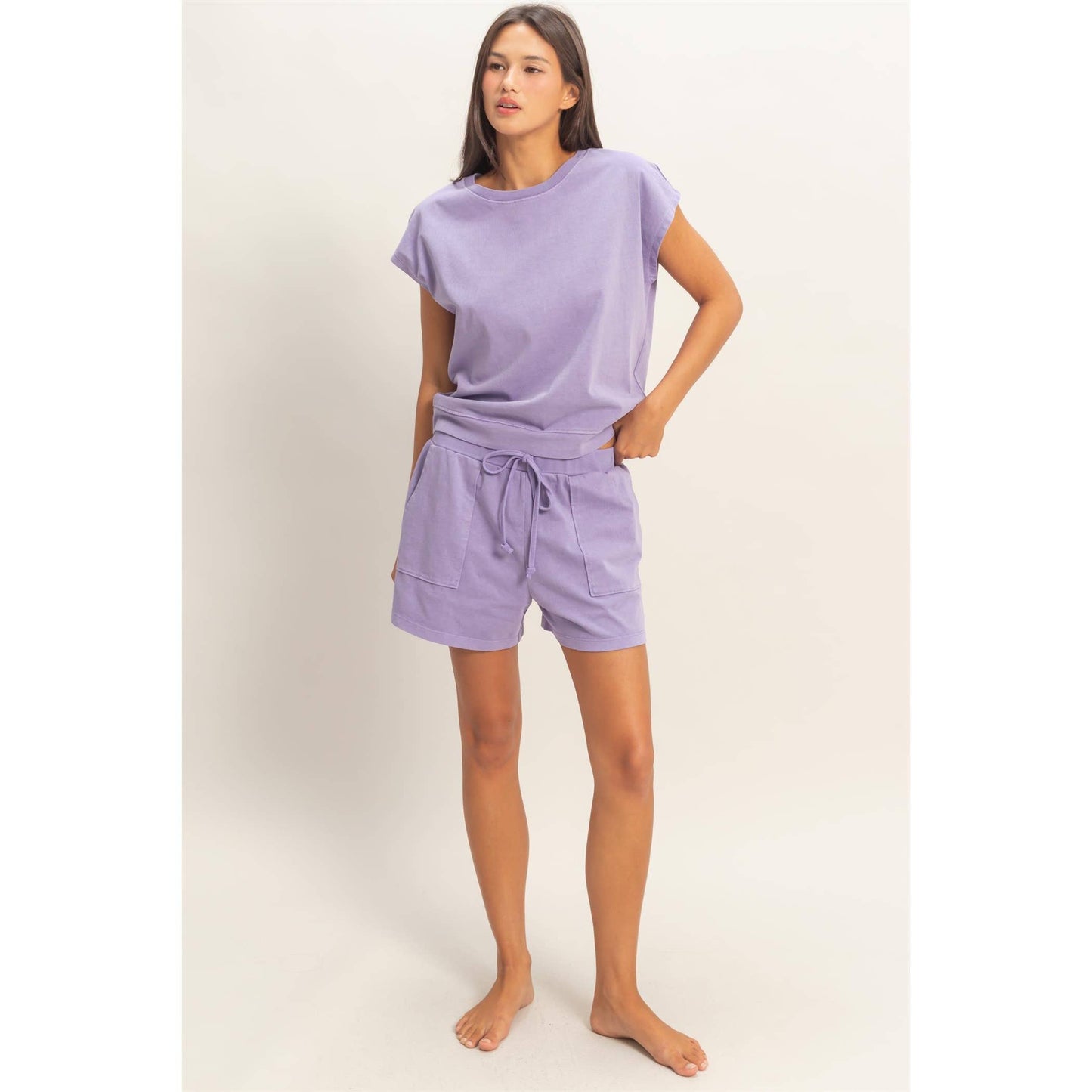 Sleeveless Shorts Set