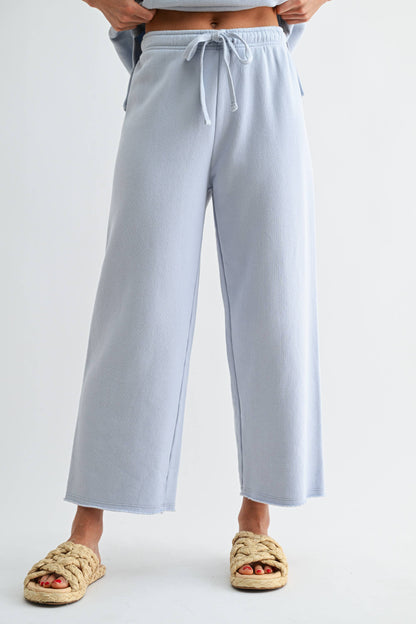 Wide-Leg Fleece Pants
