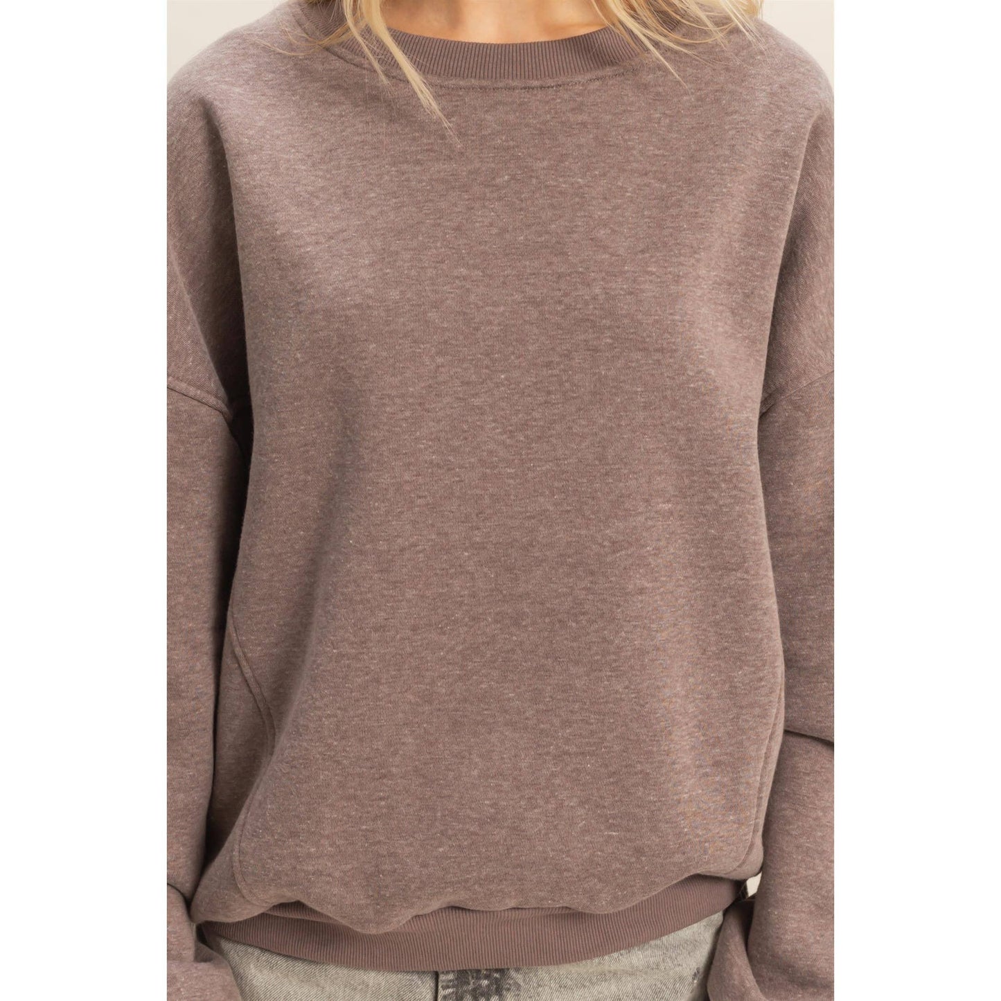 Oversized Crew Neck Sweatshirt