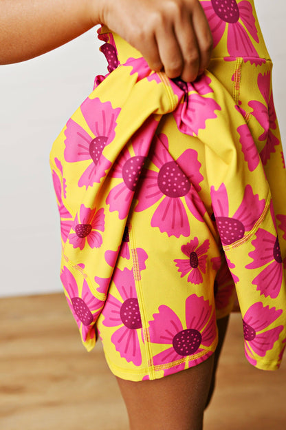Girls Flower Athletic Dress