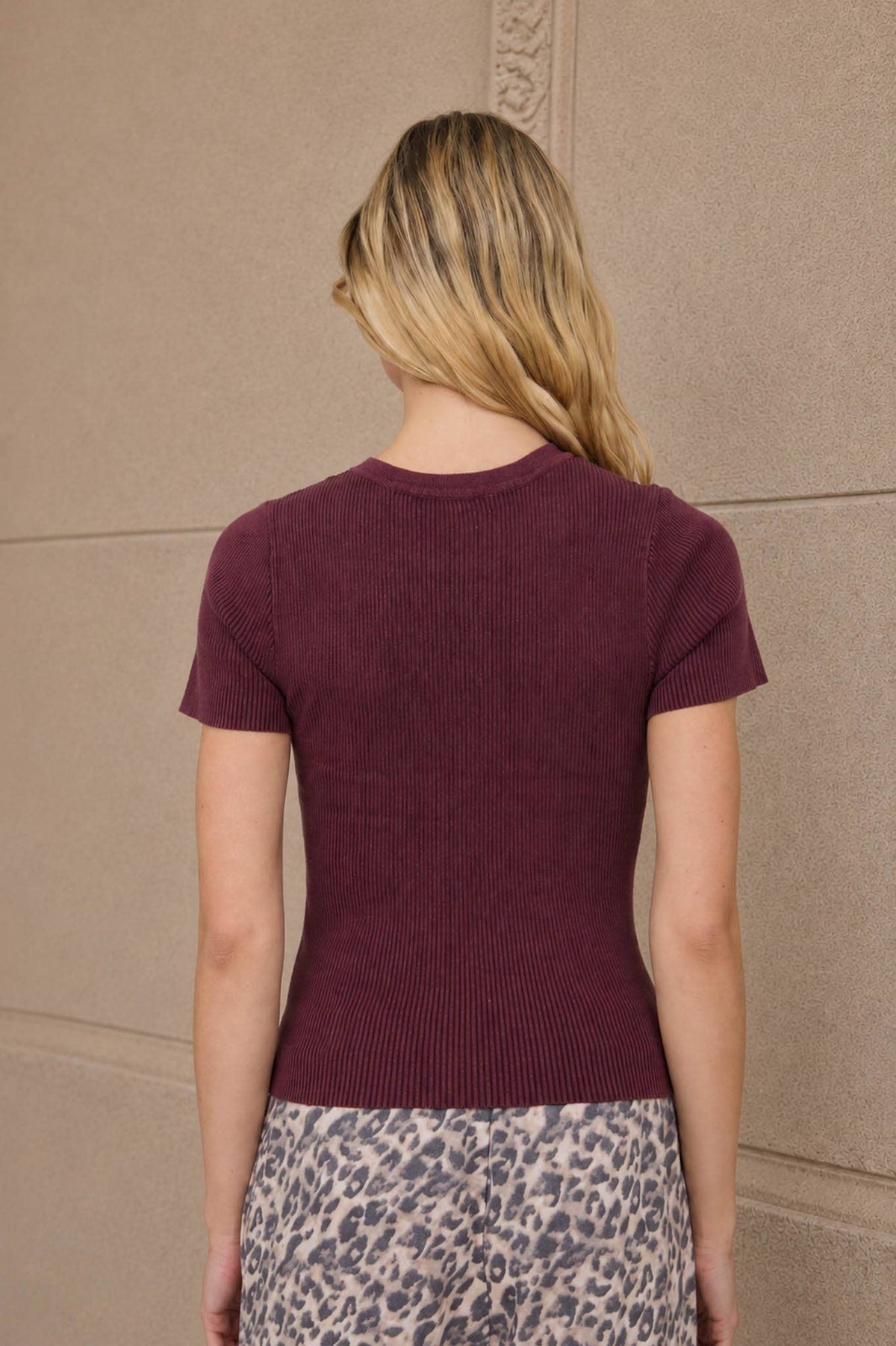WASHED RIBBED CROP