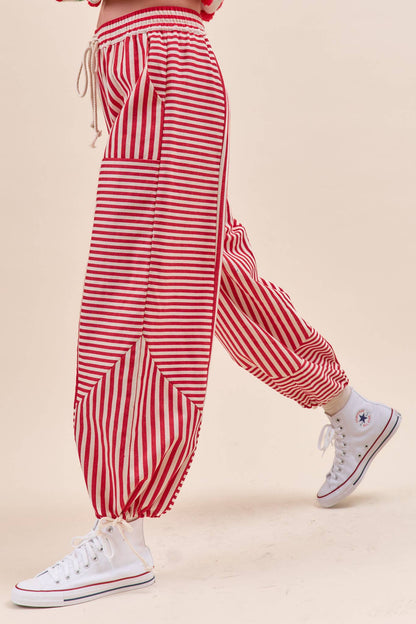Striped Parachute Pants