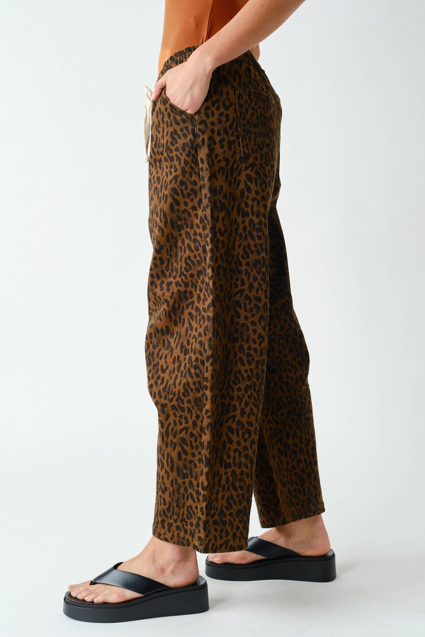 Leopard Lounge Wide-Leg Pants