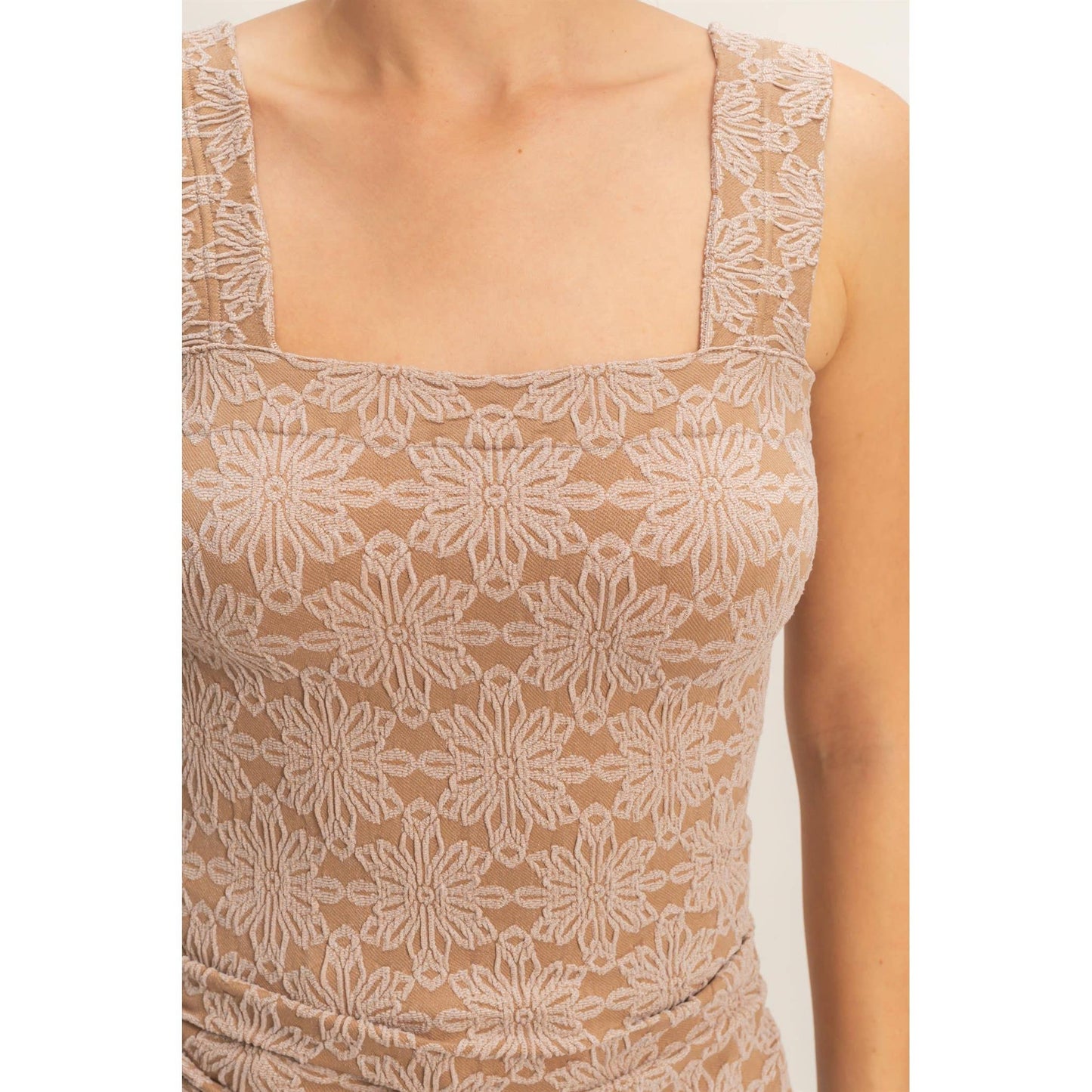 Floral Square Neck Top