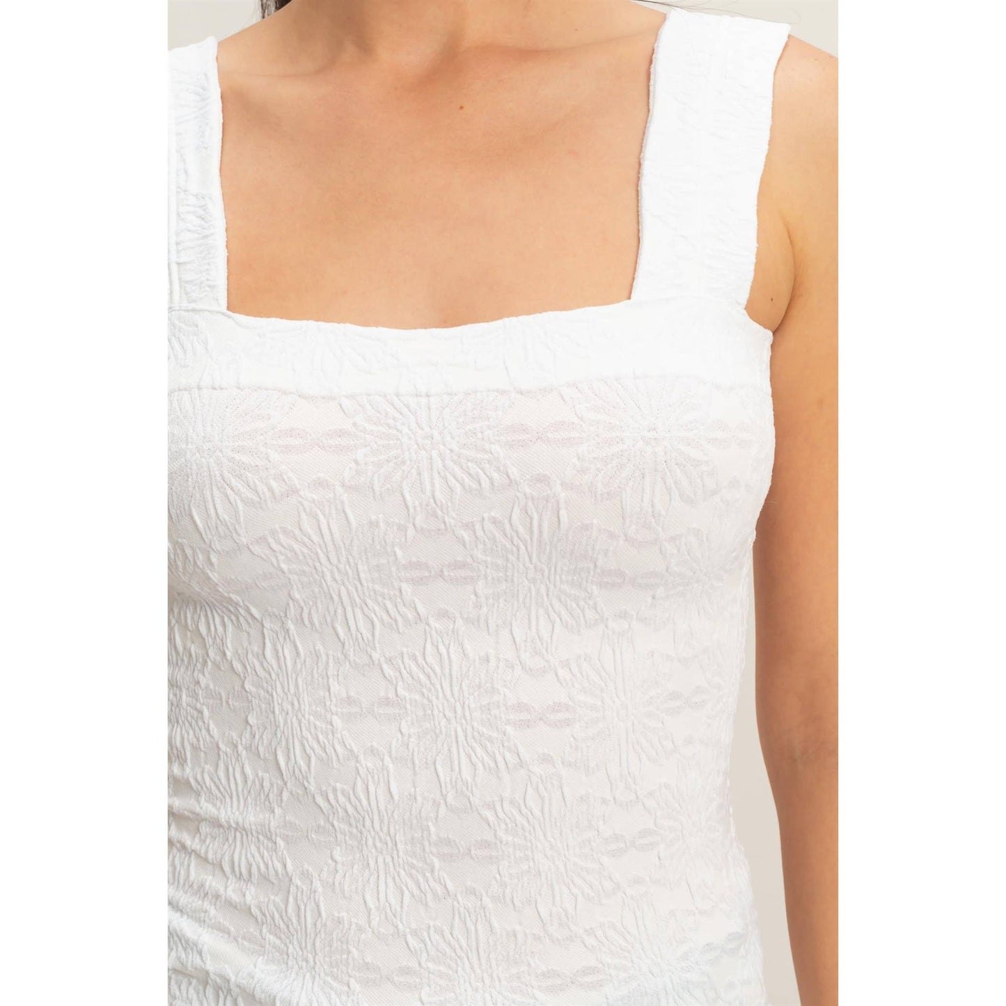 Floral Square Neck Top