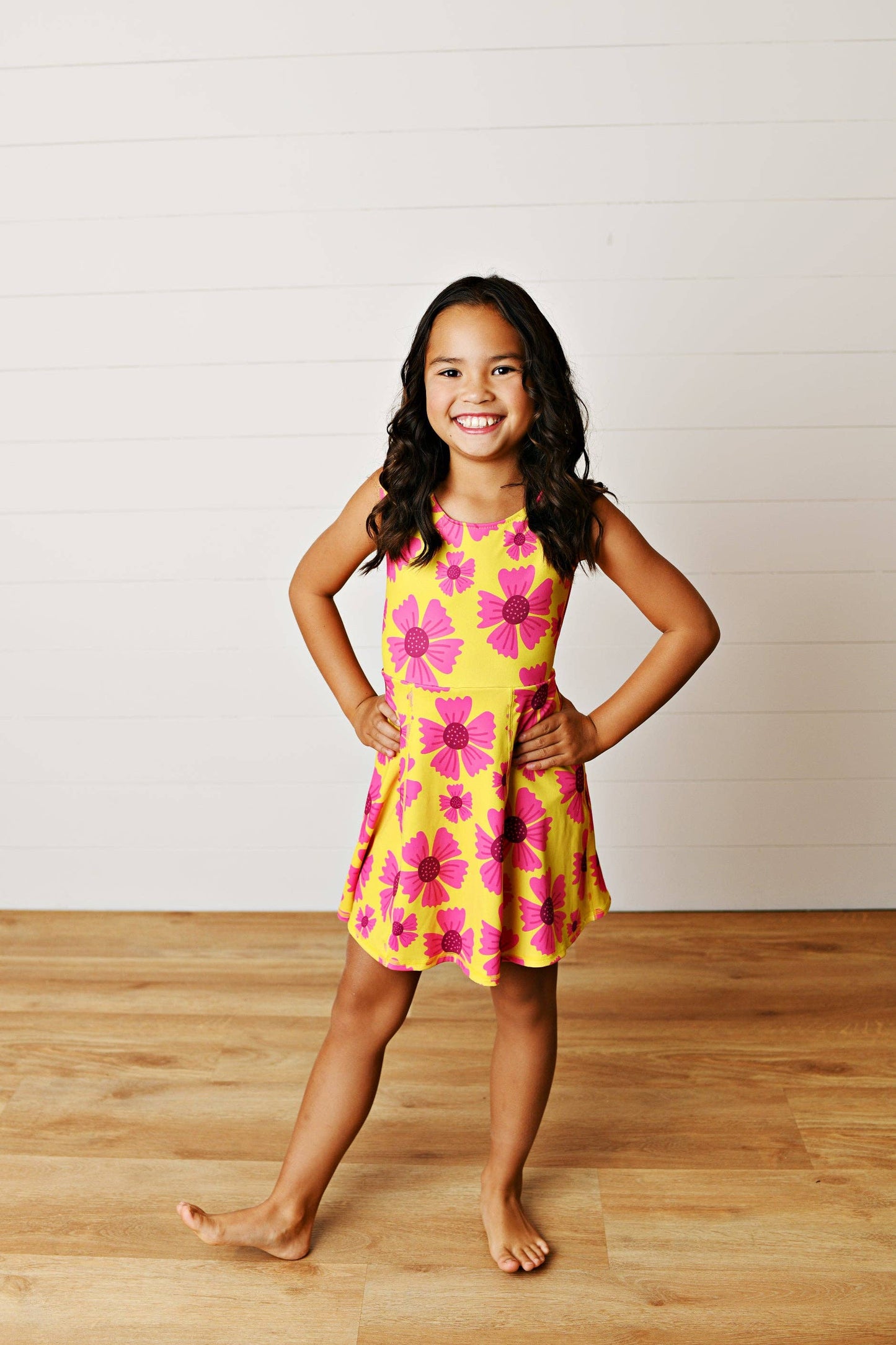 Girls Flower Athletic Dress