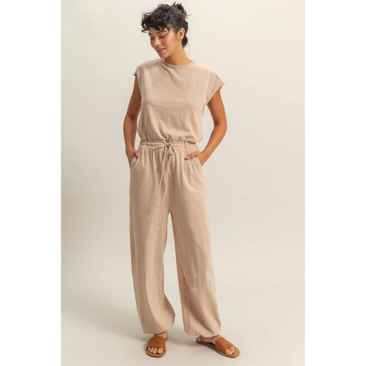 Short Sleeve Casual Jumpsuit